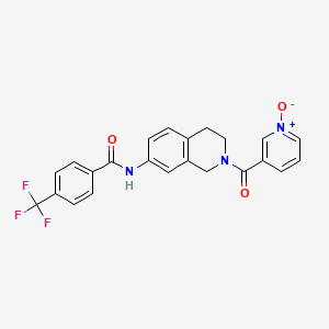 molecular formula C23H18F3N3O3 B4238886 N-{2-[(1-oxido-3-pyridinyl)carbonyl]-1,2,3,4-tetrahydro-7-isoquinolinyl}-4-(trifluoromethyl)benzamide 