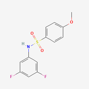 molecular formula C13H11F2NO3S B4238893 N-(3,5-difluorophenyl)-4-methoxybenzenesulfonamide 