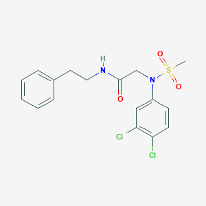 2-[3,4-dichloro(methylsulfonyl)anilino]-N-(2-phenylethyl)acetamide