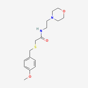 molecular formula C16H24N2O3S B4238900 2-[(4-methoxybenzyl)thio]-N-[2-(4-morpholinyl)ethyl]acetamide CAS No. 90212-91-2