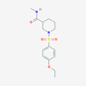 molecular formula C15H22N2O4S B4238917 1-[(4-ethoxyphenyl)sulfonyl]-N-methyl-3-piperidinecarboxamide 