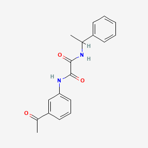 molecular formula C18H18N2O3 B4238961 N-(3-acetylphenyl)-N'-(1-phenylethyl)ethanediamide 