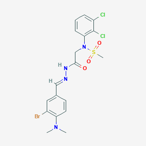 N-(2-{2-[3-bromo-4-(dimethylamino)benzylidene]hydrazino}-2-oxoethyl)-N-(2,3-dichlorophenyl)methanesulfonamide