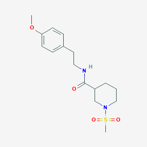 molecular formula C16H24N2O4S B4238970 N-[2-(4-methoxyphenyl)ethyl]-1-(methylsulfonyl)-3-piperidinecarboxamide 