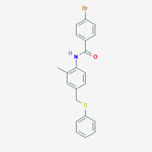 4-bromo-N-{2-methyl-4-[(phenylsulfanyl)methyl]phenyl}benzamide