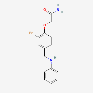 molecular formula C15H15BrN2O2 B4238983 2-[4-(anilinomethyl)-2-bromophenoxy]acetamide 