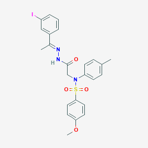 molecular formula C24H24IN3O4S B423900 N-(2-{2-[1-(3-iodophenyl)ethylidene]hydrazino}-2-oxoethyl)-4-methoxy-N-(4-methylphenyl)benzenesulfonamide 