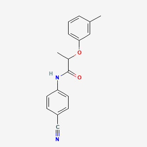 molecular formula C17H16N2O2 B4239005 N-(4-cyanophenyl)-2-(3-methylphenoxy)propanamide 