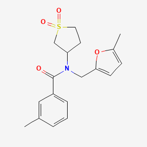 molecular formula C18H21NO4S B4239043 N-(1,1-dioxidotetrahydro-3-thienyl)-3-methyl-N-[(5-methyl-2-furyl)methyl]benzamide 
