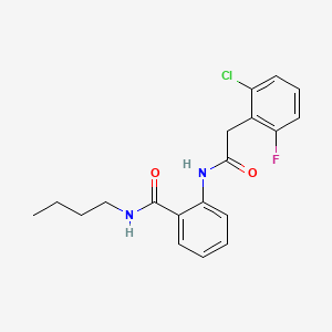 molecular formula C19H20ClFN2O2 B4239063 N-butyl-2-{[(2-chloro-6-fluorophenyl)acetyl]amino}benzamide 