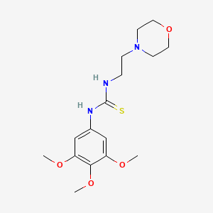 molecular formula C16H25N3O4S B4239086 N-[2-(4-morpholinyl)ethyl]-N'-(3,4,5-trimethoxyphenyl)thiourea 