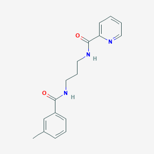 molecular formula C17H19N3O2 B4239092 N-{3-[(3-methylbenzoyl)amino]propyl}-2-pyridinecarboxamide 