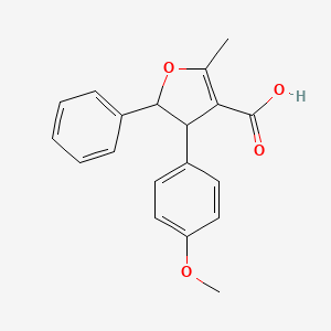 4-(4-methoxyphenyl)-2-methyl-5-phenyl-4,5-dihydro-3-furancarboxylic acid