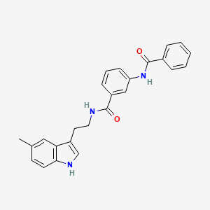 molecular formula C25H23N3O2 B4239152 3-(benzoylamino)-N-[2-(5-methyl-1H-indol-3-yl)ethyl]benzamide 