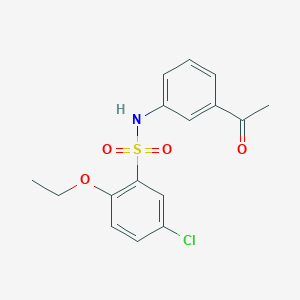 molecular formula C16H16ClNO4S B4239178 N-(3-acetylphenyl)-5-chloro-2-ethoxybenzenesulfonamide 