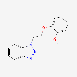 molecular formula C15H15N3O2 B4239186 1-[2-(2-methoxyphenoxy)ethyl]-1H-1,2,3-benzotriazole 