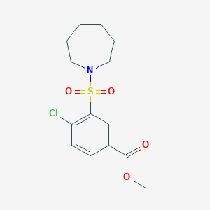 molecular formula C14H18ClNO4S B4239222 methyl 3-(1-azepanylsulfonyl)-4-chlorobenzoate 