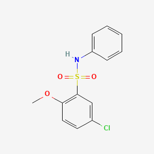 molecular formula C13H12ClNO3S B4239243 5-chloro-2-methoxy-N-phenylbenzenesulfonamide 