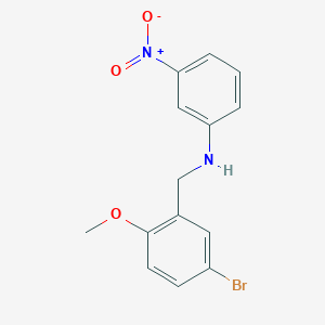 molecular formula C14H13BrN2O3 B4239257 (5-bromo-2-methoxybenzyl)(3-nitrophenyl)amine 