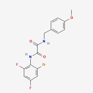 molecular formula C16H13BrF2N2O3 B4239258 N-(2-bromo-4,6-difluorophenyl)-N'-(4-methoxybenzyl)ethanediamide 
