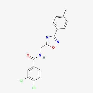 molecular formula C17H13Cl2N3O2 B4239275 3,4-dichloro-N-{[3-(4-methylphenyl)-1,2,4-oxadiazol-5-yl]methyl}benzamide 