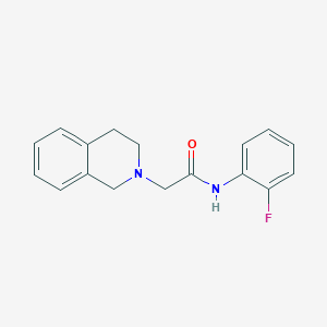molecular formula C17H17FN2O B4239283 2-(3,4-dihydro-2(1H)-isoquinolinyl)-N-(2-fluorophenyl)acetamide 