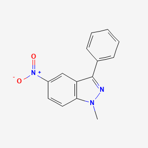 molecular formula C14H11N3O2 B4239318 1-methyl-5-nitro-3-phenyl-1H-indazole 