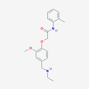 molecular formula C19H24N2O3 B4239348 2-{4-[(ethylamino)methyl]-2-methoxyphenoxy}-N-(2-methylphenyl)acetamide 