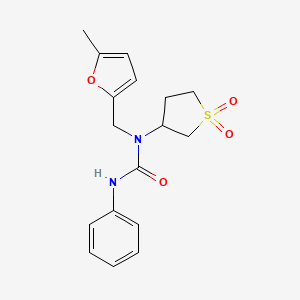 molecular formula C17H20N2O4S B4239363 N-(1,1-dioxidotetrahydro-3-thienyl)-N-[(5-methyl-2-furyl)methyl]-N'-phenylurea 