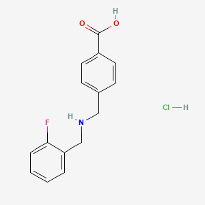 molecular formula C15H15ClFNO2 B4239397 4-{[(2-fluorobenzyl)amino]methyl}benzoic acid hydrochloride 