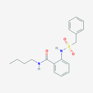 molecular formula C18H22N2O3S B4239406 2-[(benzylsulfonyl)amino]-N-butylbenzamide 