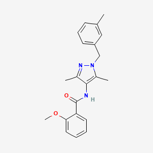molecular formula C21H23N3O2 B4239441 N-[3,5-dimethyl-1-(3-methylbenzyl)-1H-pyrazol-4-yl]-2-methoxybenzamide 