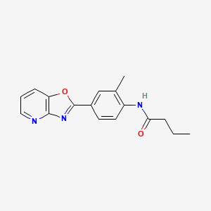 molecular formula C17H17N3O2 B4239442 N-(2-methyl-4-[1,3]oxazolo[4,5-b]pyridin-2-ylphenyl)butanamide 