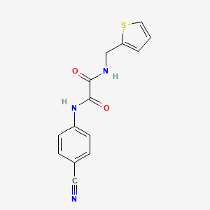 molecular formula C14H11N3O2S B4239447 N-(4-cyanophenyl)-N'-(2-thienylmethyl)ethanediamide 