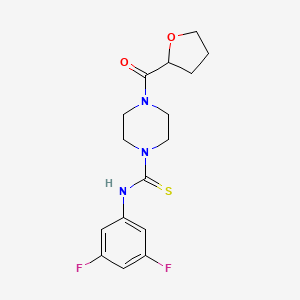 molecular formula C16H19F2N3O2S B4239462 N-(3,5-difluorophenyl)-4-(tetrahydro-2-furanylcarbonyl)-1-piperazinecarbothioamide 