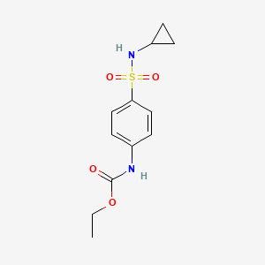 molecular formula C12H16N2O4S B4239468 ethyl {4-[(cyclopropylamino)sulfonyl]phenyl}carbamate 