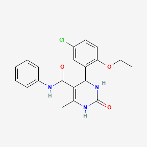 molecular formula C20H20ClN3O3 B4239489 4-(5-chloro-2-ethoxyphenyl)-6-methyl-2-oxo-N-phenyl-1,2,3,4-tetrahydro-5-pyrimidinecarboxamide 