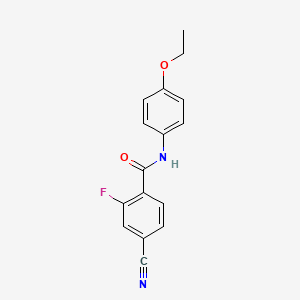 molecular formula C16H13FN2O2 B4239493 4-cyano-N-(4-ethoxyphenyl)-2-fluorobenzamide 