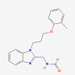 molecular formula C19H21N3O2 B4239500 ({1-[3-(2-methylphenoxy)propyl]-1H-benzimidazol-2-yl}methyl)formamide 