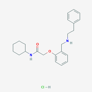 molecular formula C23H31ClN2O2 B4239512 N-cyclohexyl-2-(2-{[(2-phenylethyl)amino]methyl}phenoxy)acetamide hydrochloride 