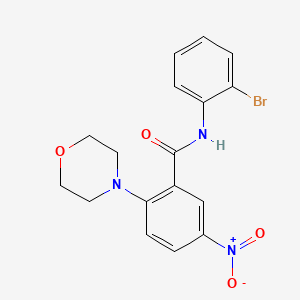molecular formula C17H16BrN3O4 B4239538 N-(2-bromophenyl)-2-(4-morpholinyl)-5-nitrobenzamide 