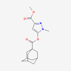 molecular formula C17H22N2O4 B4239540 methyl 5-[(1-adamantylcarbonyl)oxy]-1-methyl-1H-pyrazole-3-carboxylate 