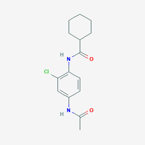 molecular formula C15H19ClN2O2 B4239543 N-[4-(acetylamino)-2-chlorophenyl]cyclohexanecarboxamide 