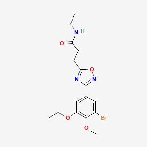 3-[3-(3-bromo-5-ethoxy-4-methoxyphenyl)-1,2,4-oxadiazol-5-yl]-N-ethylpropanamide