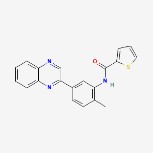 molecular formula C20H15N3OS B4239572 N-[2-methyl-5-(2-quinoxalinyl)phenyl]-2-thiophenecarboxamide 