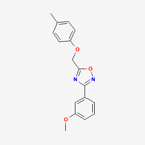 molecular formula C17H16N2O3 B4239575 3-(3-methoxyphenyl)-5-[(4-methylphenoxy)methyl]-1,2,4-oxadiazole 
