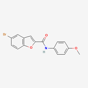 molecular formula C16H12BrNO3 B4239599 5-bromo-N-(4-methoxyphenyl)-1-benzofuran-2-carboxamide 