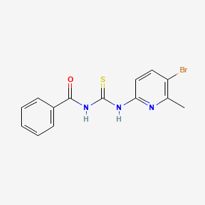 molecular formula C14H12BrN3OS B4239634 N-{[(5-bromo-6-methyl-2-pyridinyl)amino]carbonothioyl}benzamide 