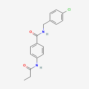 molecular formula C17H17ClN2O2 B4239703 N-(4-chlorobenzyl)-4-(propionylamino)benzamide 