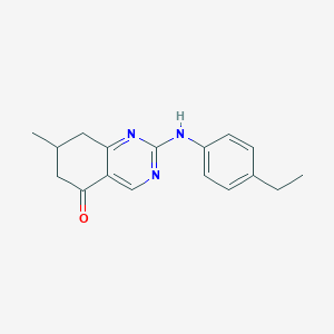 molecular formula C17H19N3O B4239741 2-[(4-ethylphenyl)amino]-7-methyl-7,8-dihydro-5(6H)-quinazolinone 